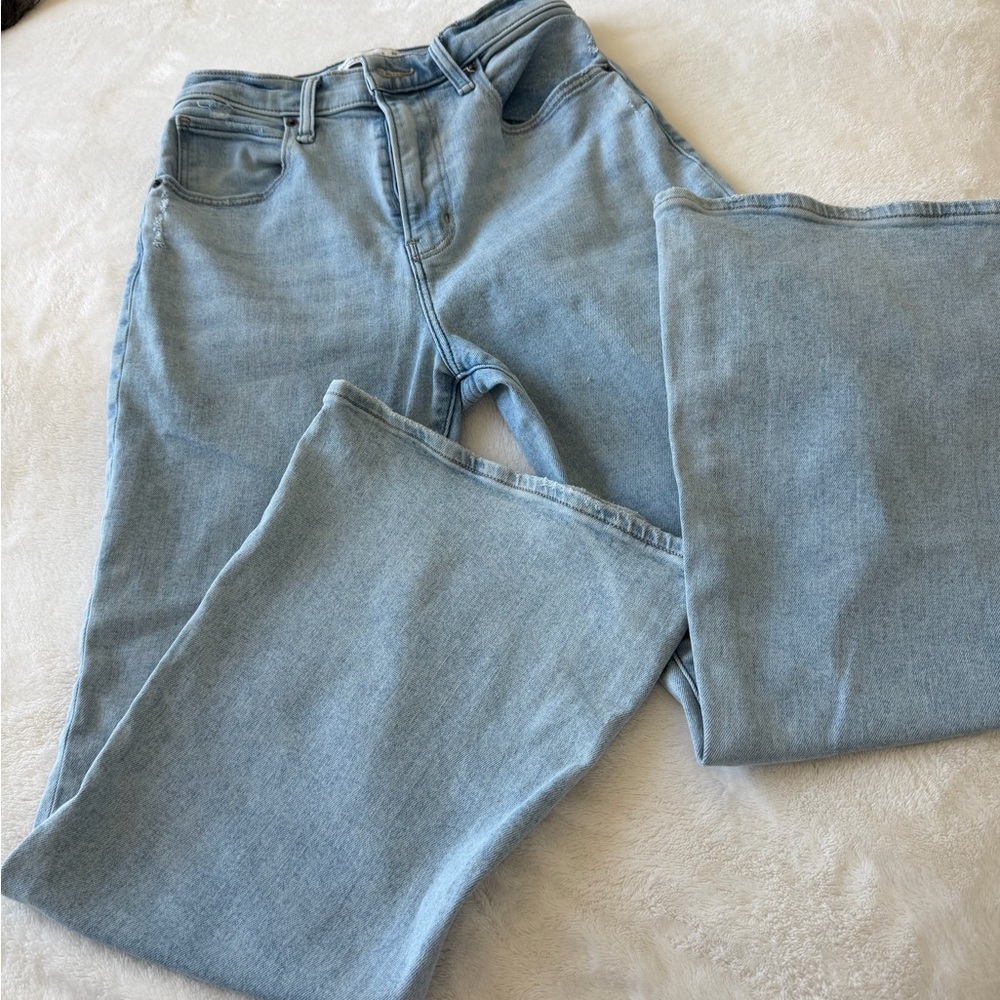 Abercrombie & Fitch Light Blue Flare Jeans- high rise, size 26. Bell bottoms - Picture 7 of 13